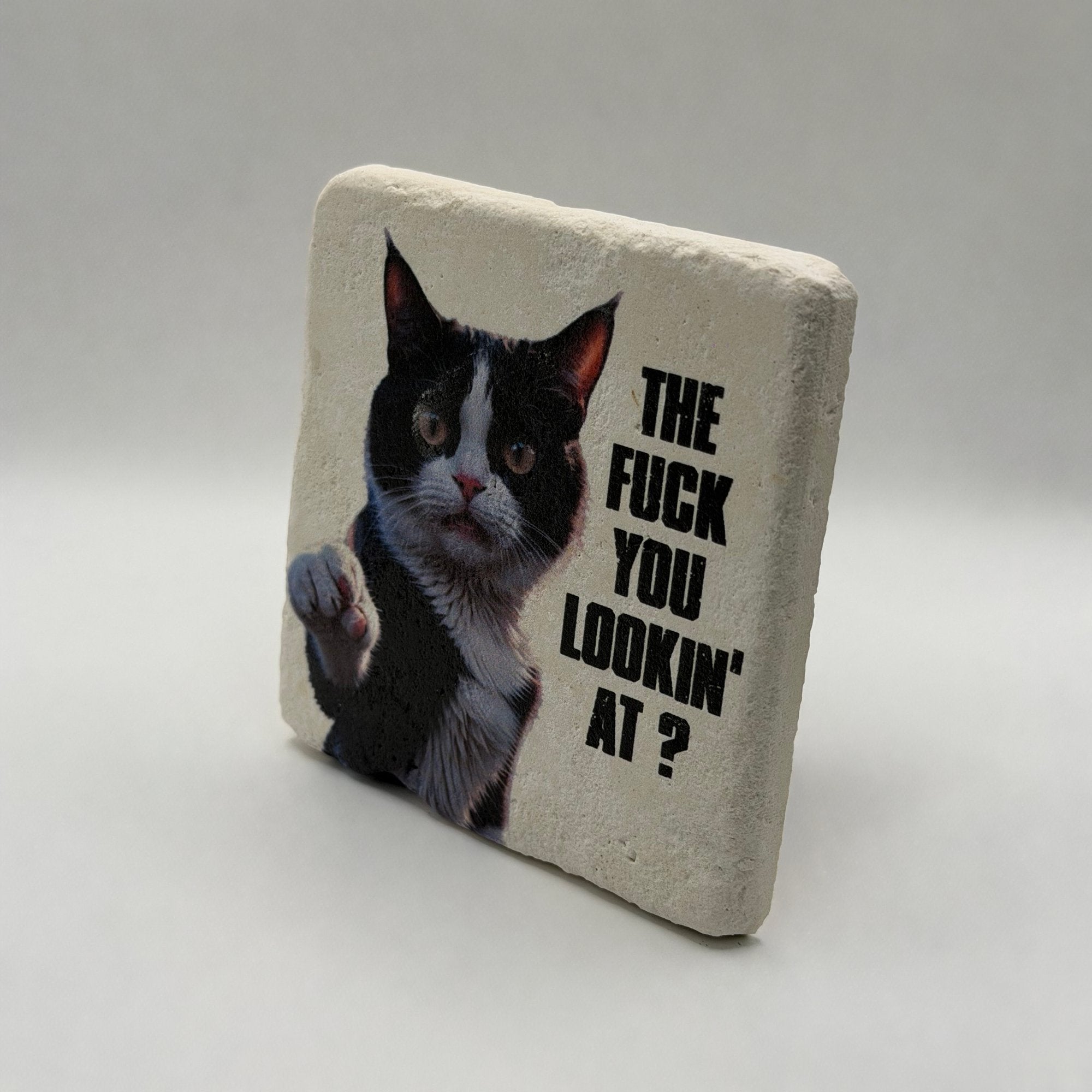 The Fuck You Lookin At Stone Coaster