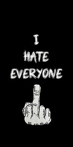 Funny middle finger design displayed as a decorative wall sign