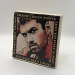 George Michael album cover artwork printed on square travertine stone coaster