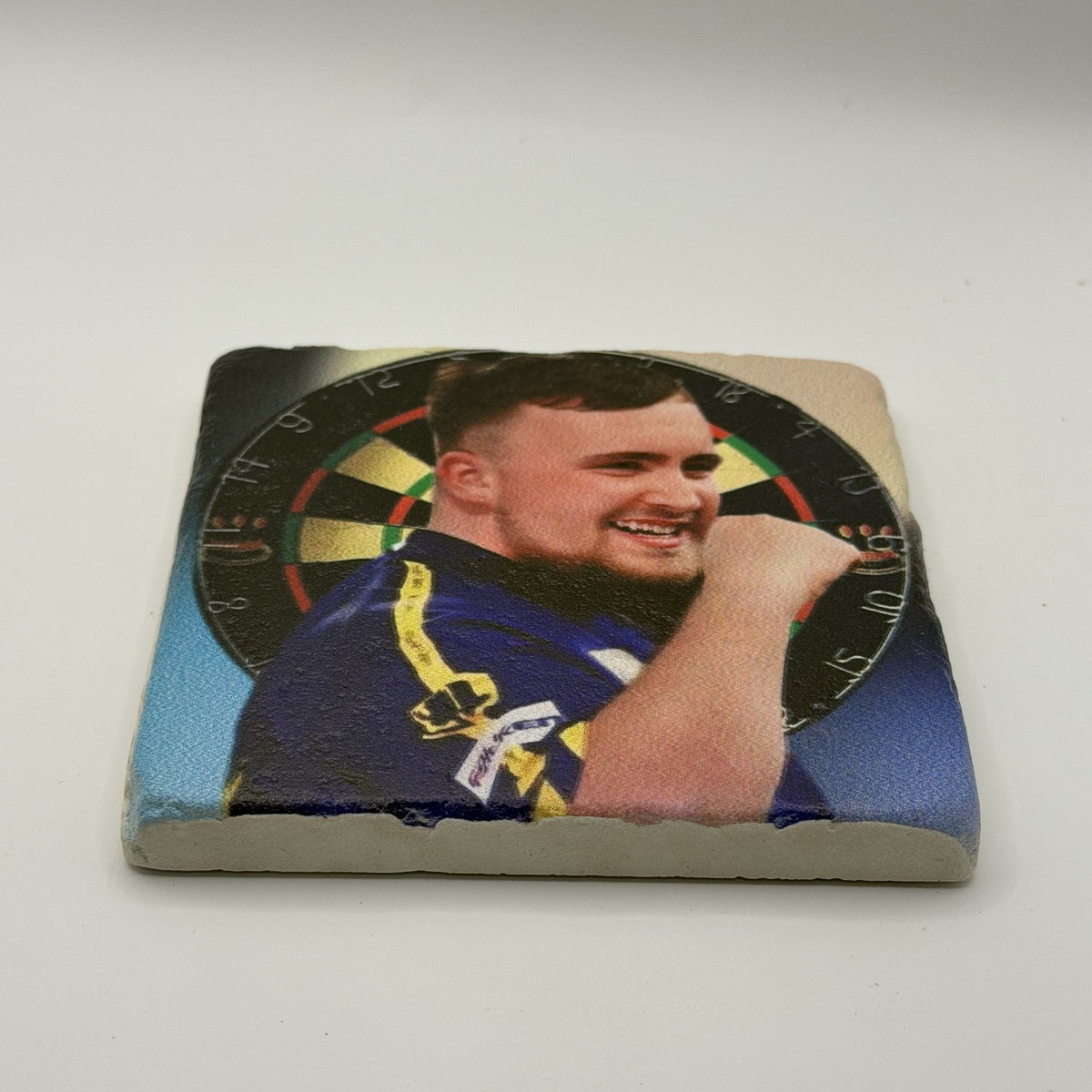 God Save The Queen Natural Travertine Stone Coaster artwork