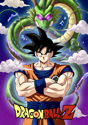 Goku from Dragon Ball Z printed on MDF wall poster