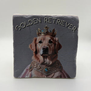 Cute Golden Retriever Stone Coaster