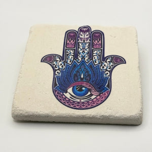 Hamsa Hand Stone Coaster