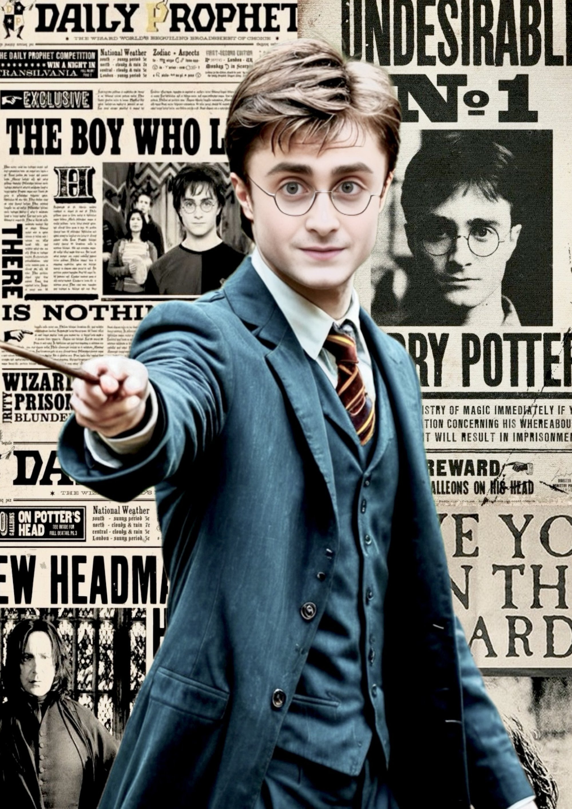 Harry Potter Daily Prophet artwork printed on MDF wall poster