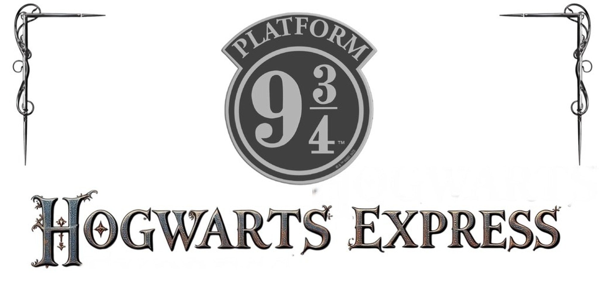 Harry Potter Platform 9 34 Hogwarts Express design displayed as a decorative wall sign