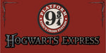 Harry Potter Platform 9 3/4 Hogwarts Express design displayed as a decorative wall sign