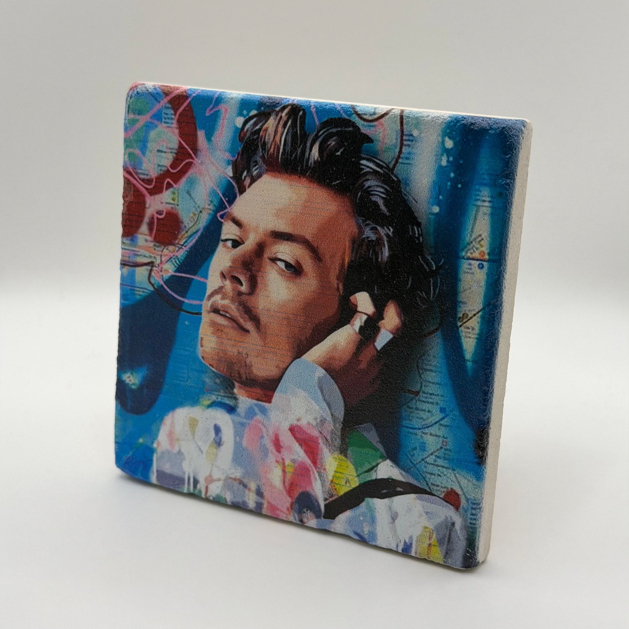 Harry Styles Graffiti Stone Coaster