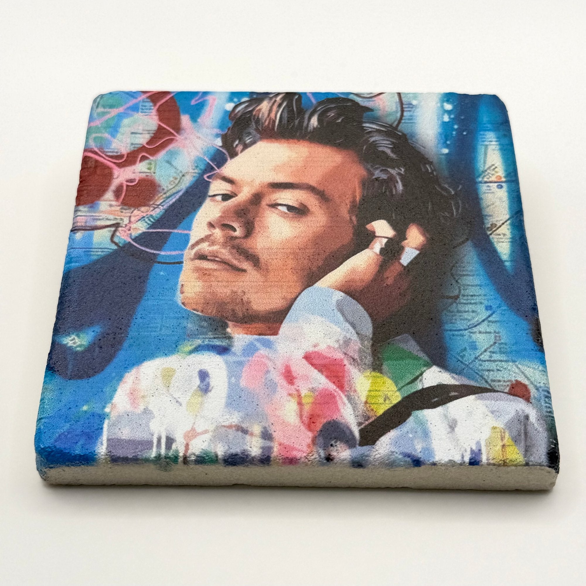 Harry Styles Graffiti Stone Coaster