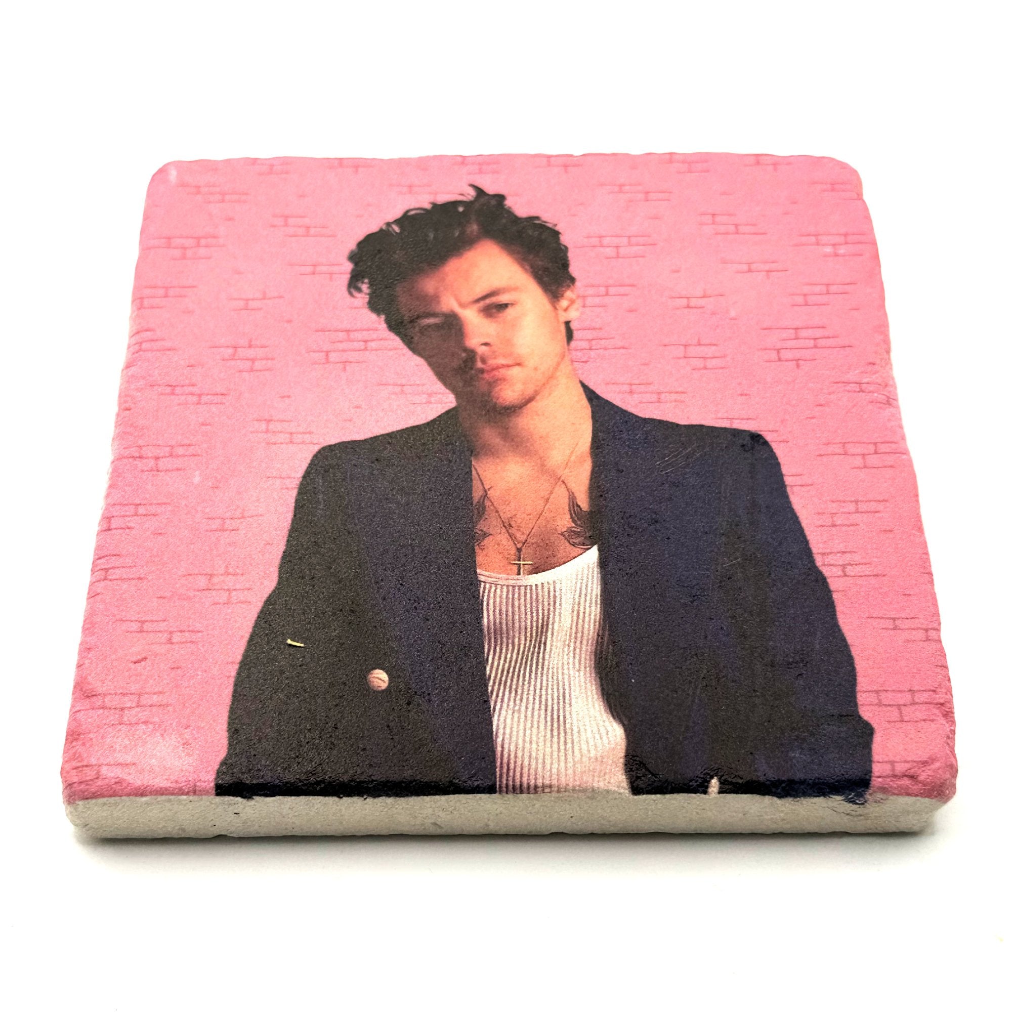 Harry Styles Pink Stone Coaster