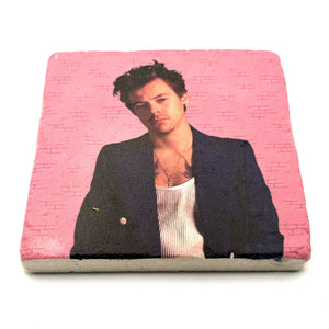 Harry Styles Pink Stone Coaster