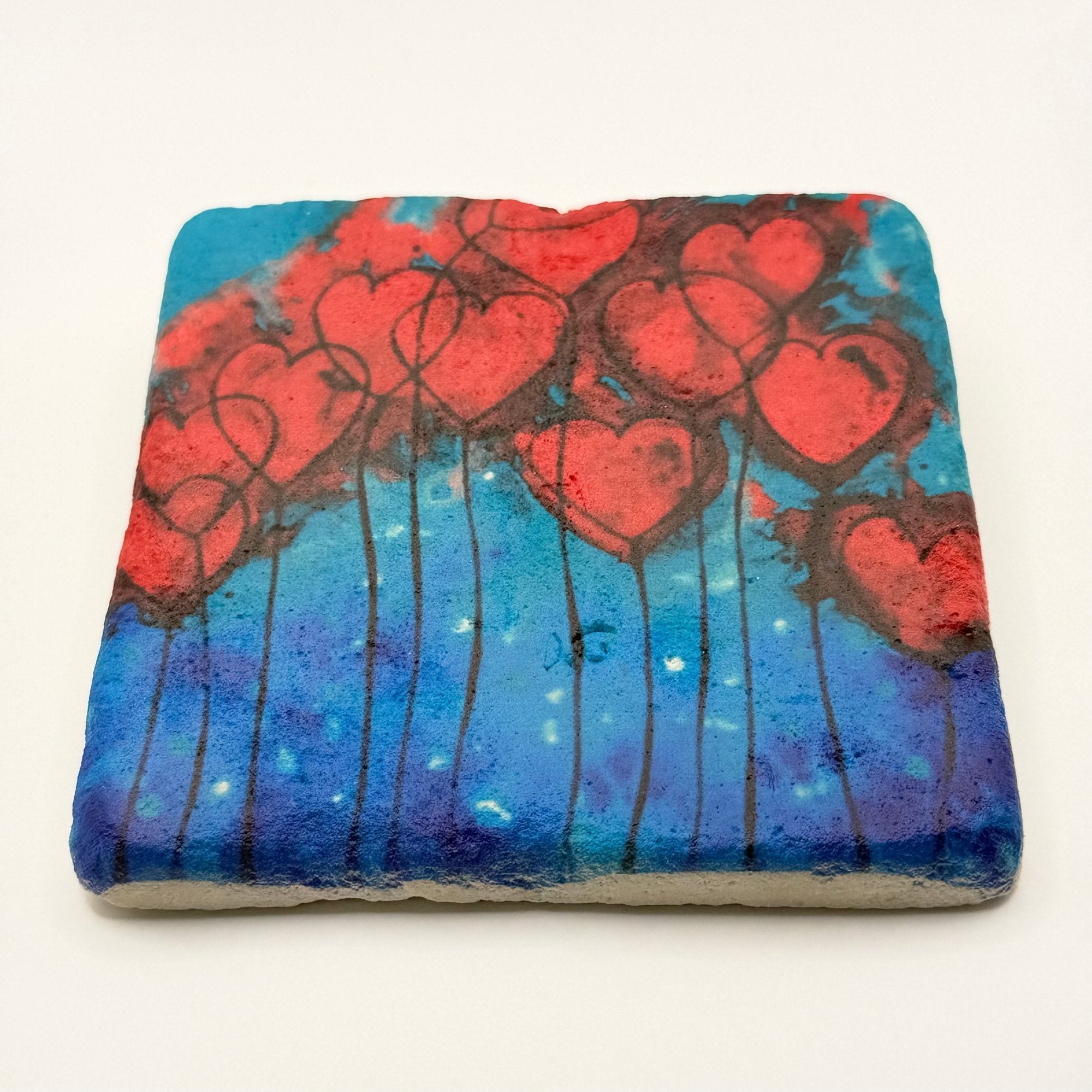 Hearts On Fire Natural Stone Coaster