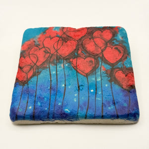 Hearts On Fire Natural Stone Coaster