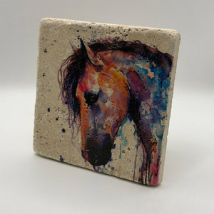 Horse Paint Stone Coaster