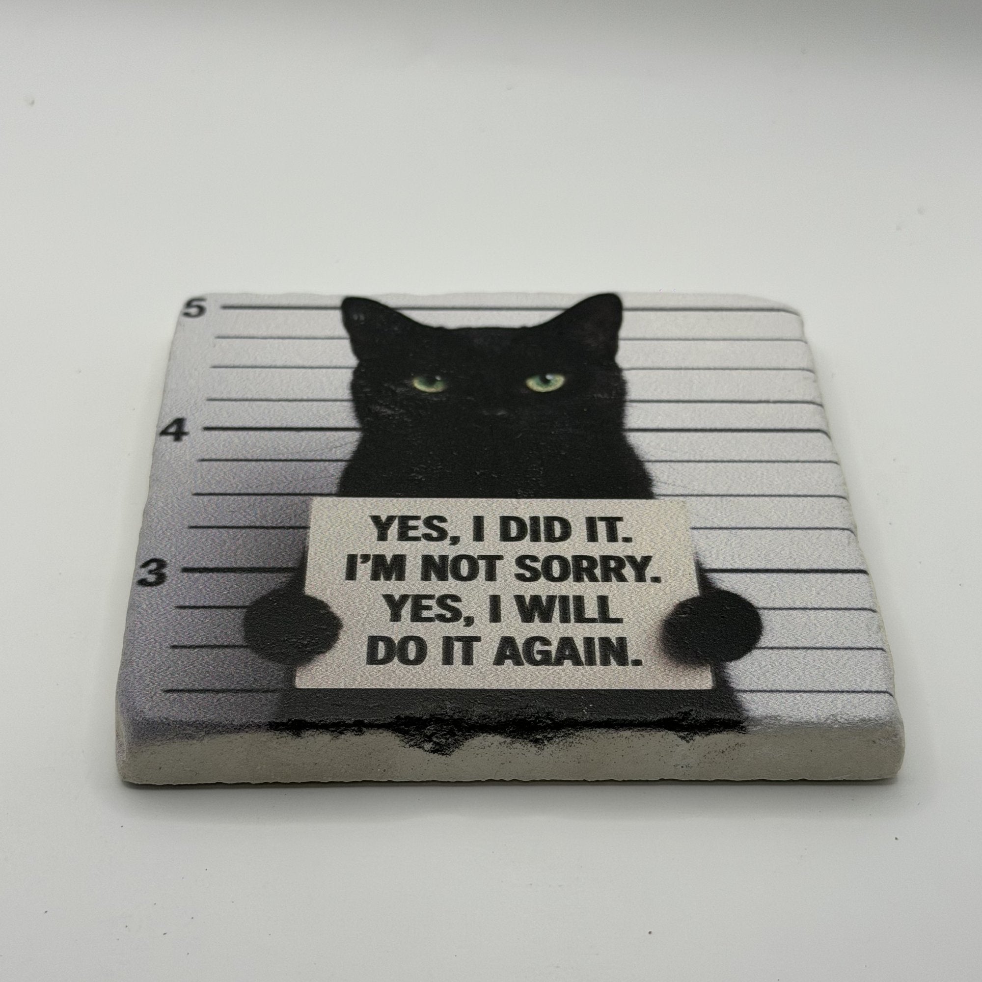 I Will Not Keep Calm And You Can Fuck Off Natural Travertine Stone Coaster artwork