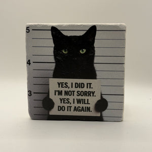 I Will Not Keep Calm And You Can Fuck Off Natural Travertine Stone Coaster artwork