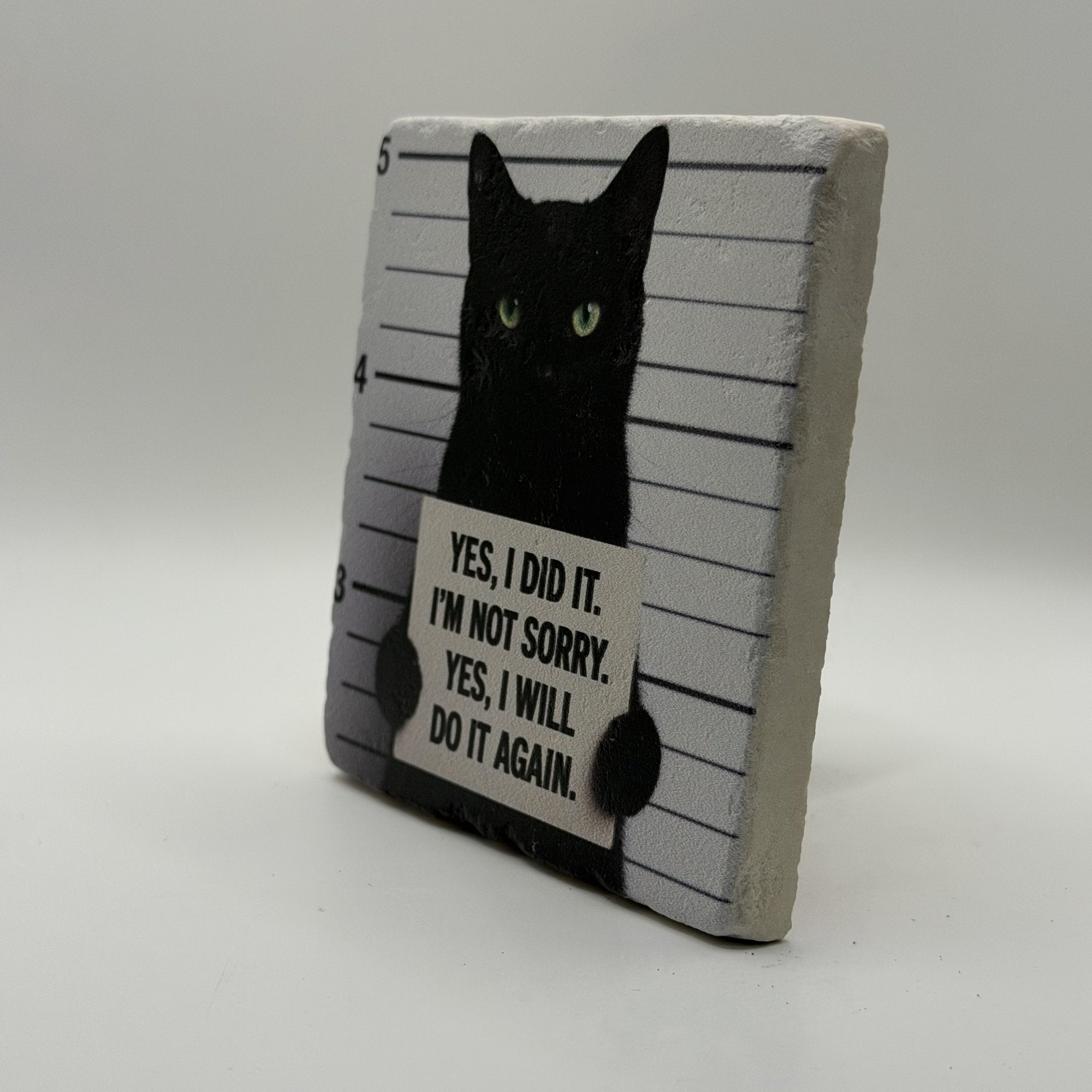 I Will Not Keep Calm And You Can Fuck Off Natural Travertine Stone Coaster artwork