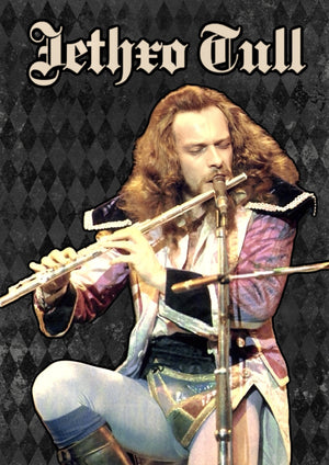 Ian Anderson Jethro Tull artwork printed on MDF wall poster