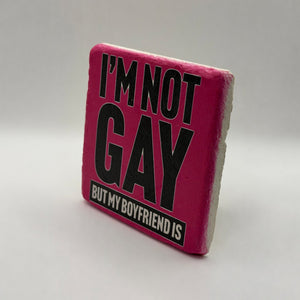 I'm Not Gay But My Boyfriend Is Stone Coaster