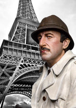 Inspector Clouseau Paris artwork printed on MDF wall poster