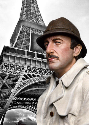 Inspector Clouseau Paris artwork printed on MDF wall poster