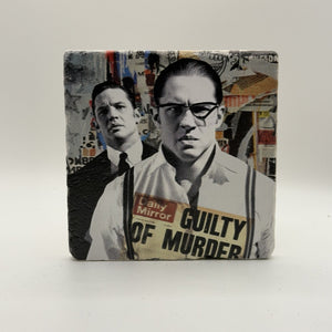 James Dean Natural Travertine Stone Coaster artwork