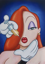 Jessica Rabbit artwork printed on MDF wall poster