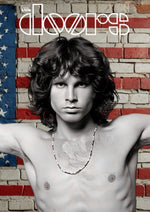 Jim Morrison and The Doors artwork printed on MDF wall poster