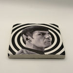 Jimi Hendrix Natural Travertine Stone Coaster artwork
