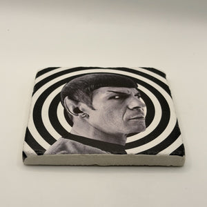 Jimi Hendrix Natural Travertine Stone Coaster artwork
