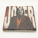 Heath Ledger as Joker artwork printed on square travertine stone coaster