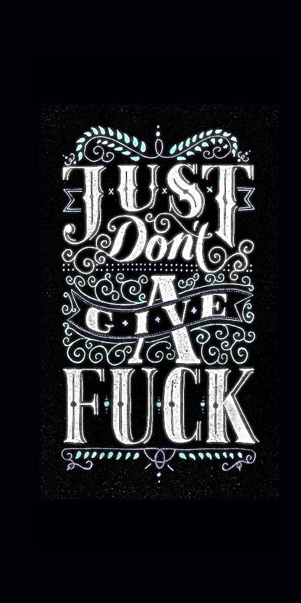 Just Don't Give a Fuck quote design displayed as a decorative wall sign
