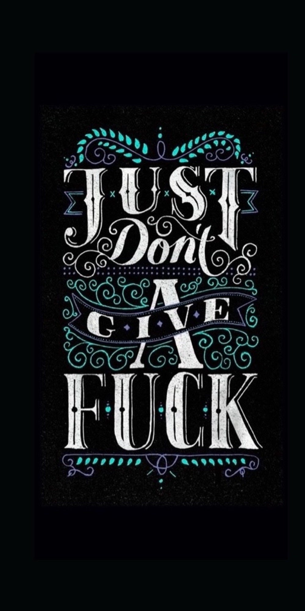Just Don't Give a Fuck quote design displayed as a decorative wall sign
