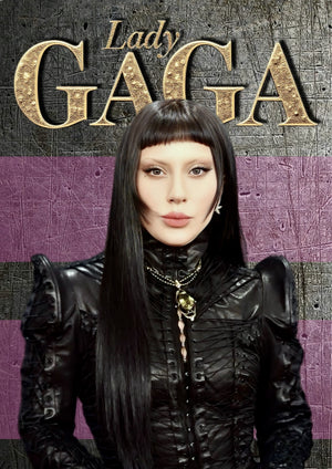 Lady Gaga's gothic-inspired artwork printed on MDF wall poster
