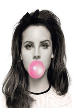 Lana Del Rey Bubblegum artwork printed on MDF wall poster