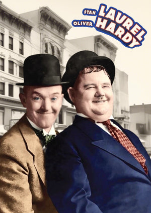 Vintage Laurel and Hardy movie poster artwork printed on MDF wall print