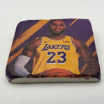 Lebron James artwork printed on square travertine stone coaster