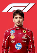 Charles Leclerc Formula 1 artwork printed on MDF wall poster