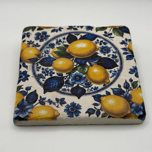 Lemon Blue Stone Coaster