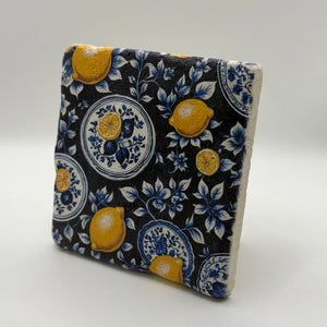 Lemon Paint Stone Coaster