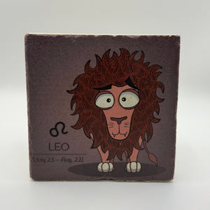 Leo Stone Coaster Natural Travertine