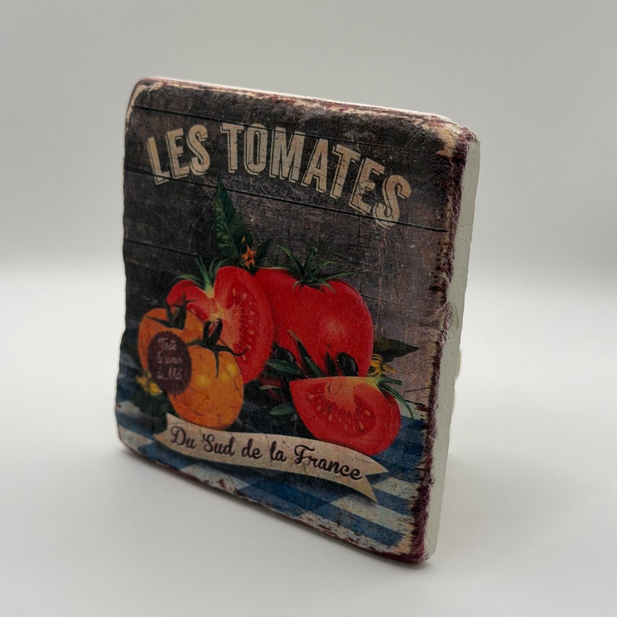 Les Tomates Stone Coaster - Retro Foodie Gift