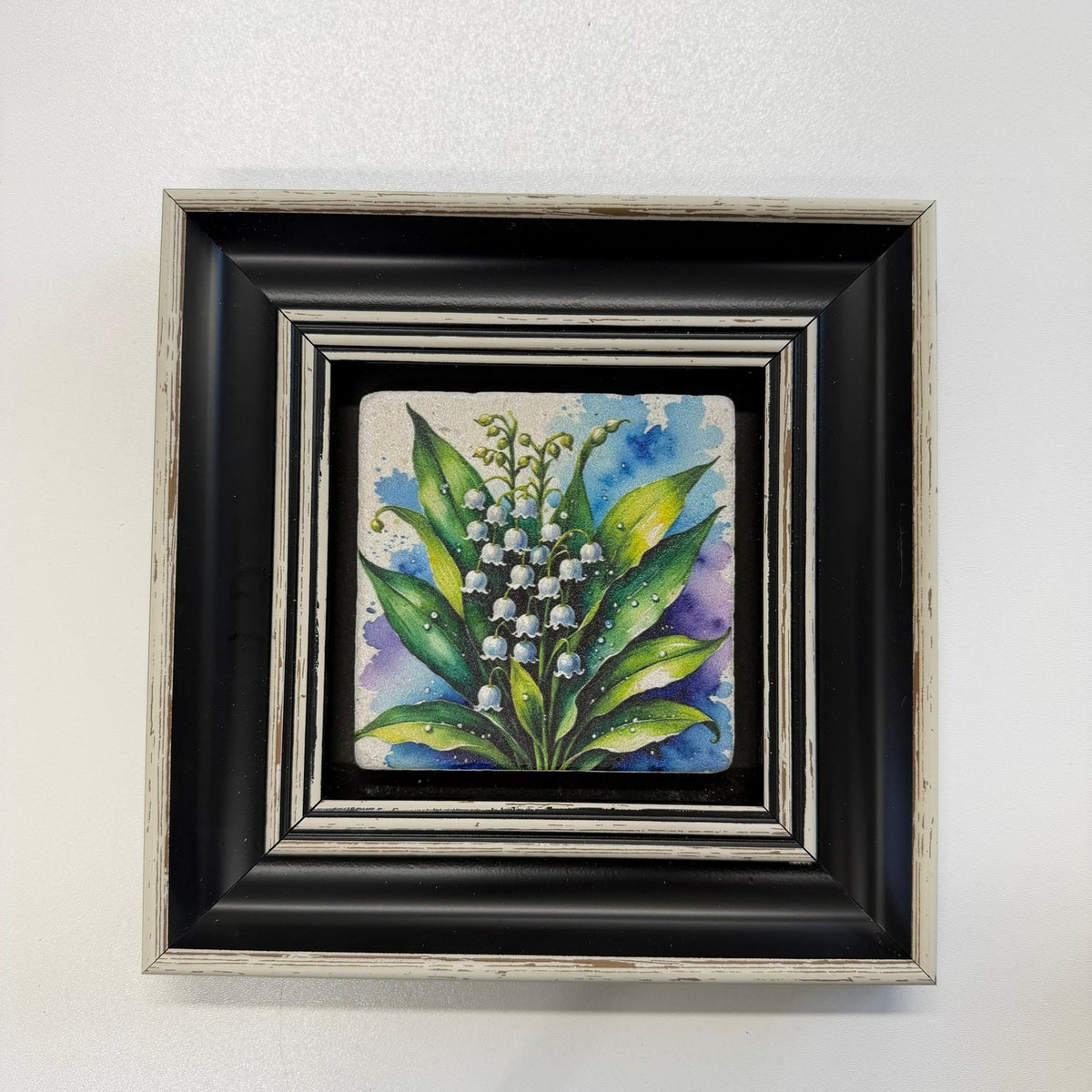 Variant Mapping v4 | lily-of-the-valley-natural-stone-flower-coaster | with Black Frame | sha256:55bd4b90caf9