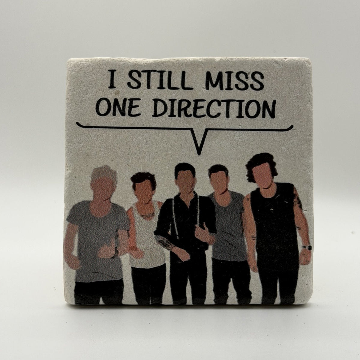 Listening To One Direction Is Sexy Natural Travertine Stone Coaster artwork