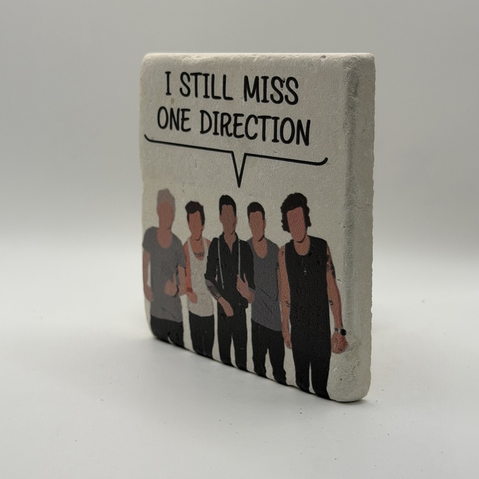 Listening To One Direction Is Sexy Natural Travertine Stone Coaster artwork