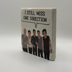 Listening To One Direction Is Sexy Natural Travertine Stone Coaster artwork