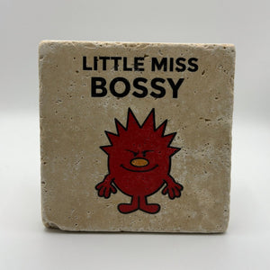 Little Miss Bossy Stone Coaster