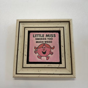 Variant Mapping v4 | little-miss-smokes-too-much-weed-pink-stone-coaster | with White Frame | sha256:42e1bde876ce