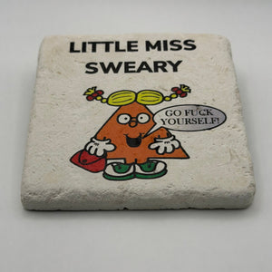 Little Miss Sweary Stone Coaster