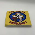 Little Miss Sweary Natural Travertine Stone Coaster artwork