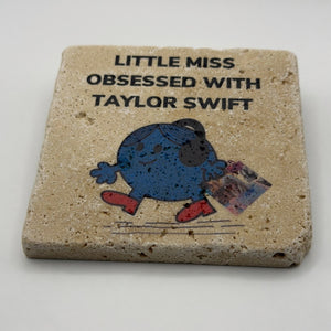 Little Miss Obsessed with Taylor Swift Stone Coaster